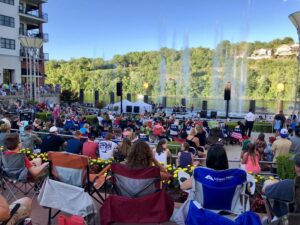 Branson Landing Waterfall and Concert