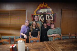 The staff at Big D's BBQ, Branson, MO