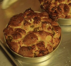 A fresh-baked loaf at Old Fashioned Dough Company