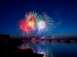 Fireworks bursting over Table Rock Lake during 4th of July Branson 2026 celebrations
