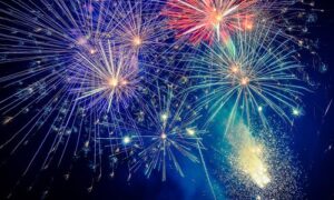 Families enjoying Silver Dollar City rides over July 4th weekend in Branson, Missouri