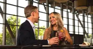 Level 2 Steakhouse candlelit dinner Branson Missouri upscale romantic dining at Hilton Branson Convention Center