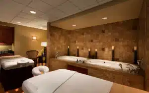 Spa Chateau couples massage at Chateau on the Lake Resort Branson Missouri Table Rock Lake spa retreat