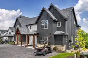 Lakefront exterior of the Style & Splash lake house at Serenity Shores on Table Rock Lake