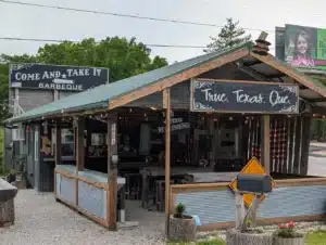 Come and Take It BBQ Branson West exterior on State Highway 76 near Silver Dollar City Missouri
