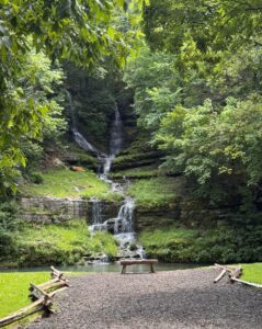 Waterfall at Dogwood Canyon Nature Park near Branson, Missouri.