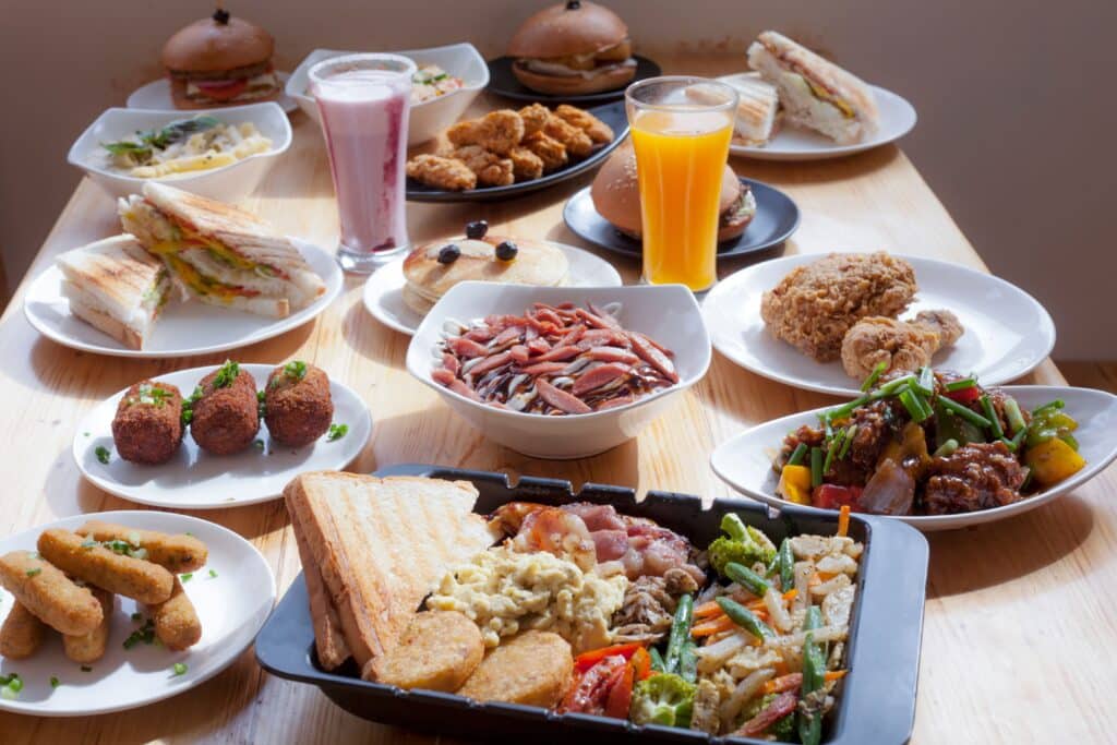 Assortment of Branson dishes across cuisines