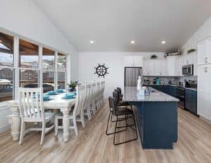 Lux Home large kitchen and dining area for groups