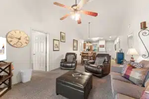 Ozark Comfort Condo kitchen and living area